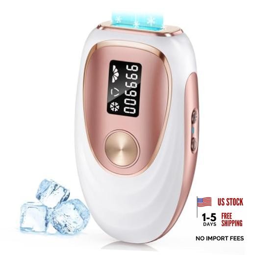 IPL Laser Hair Removal Device for Women & Men – Home 45°F Ice White Rose Gold