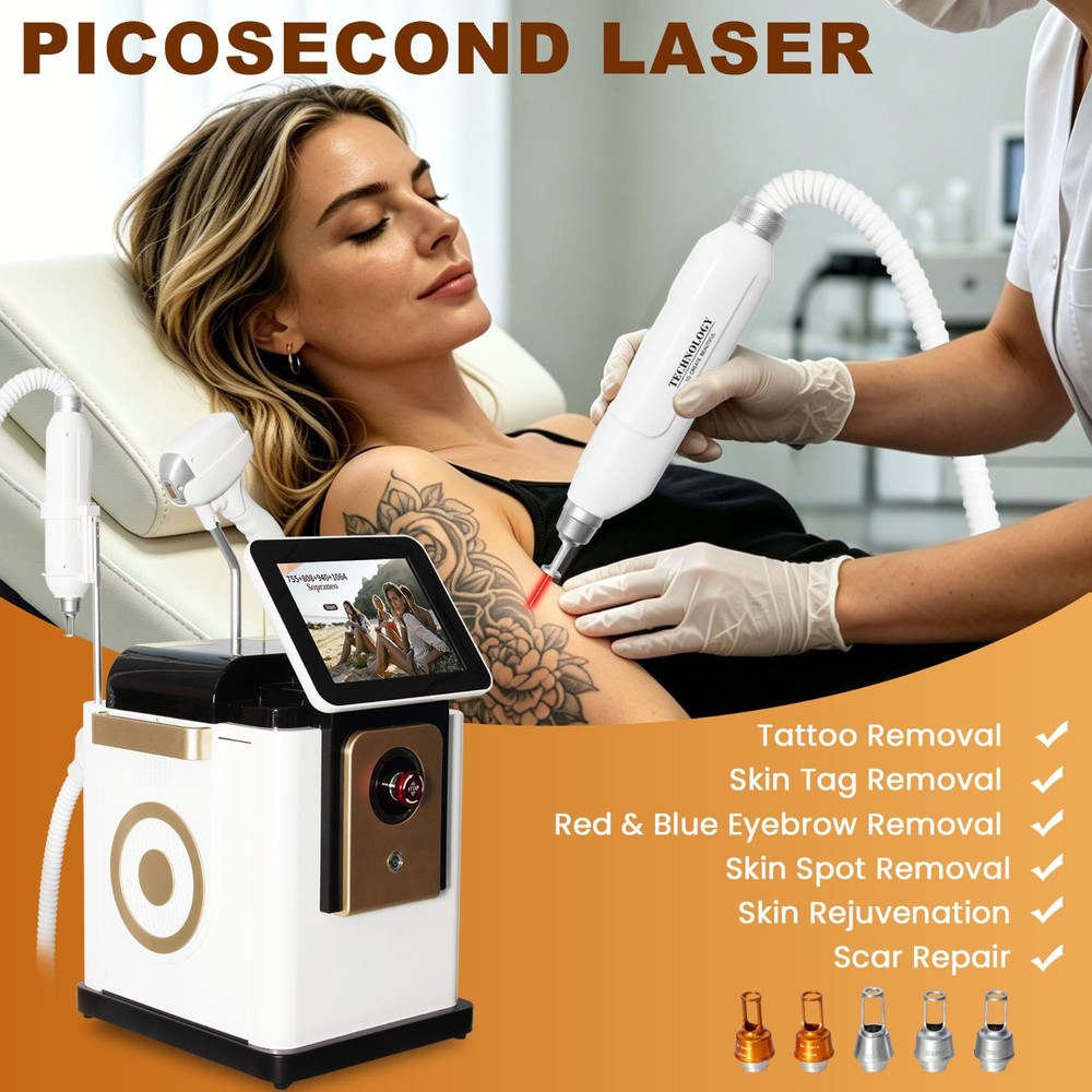 2IN1 Diode Pico Laser Ice Cooling Hair Reduction Pigment Removal Beauty Device