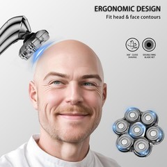 Uptard Magnetic Head Shaver Replacement Heads 7 Double Ring Waterproof Rotary