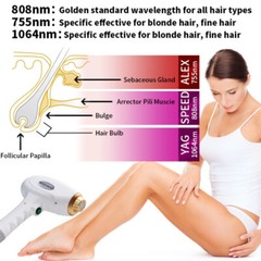 Painless Diode Laser 808nm Hair Removal Whitening Skin Rejuvenation Machine