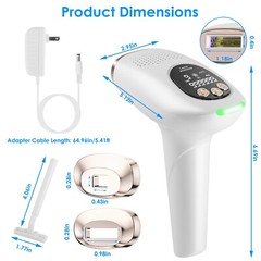 3 In1 Ice Cooling Laser Hair Removal Painless Permanent At-Home IPL Hair Removal