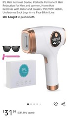IPL Hair Removal Device, Portable Permanent Hair Reduction for Men and Women,…