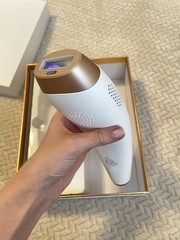 3-in-1 IPL Hair Removal Device White Gold LCD Display Sunglasses Corded Electric