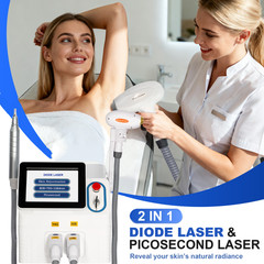 2-In-1 Picosecond 808 Diode Laser Machine for Hair Removal Tattoo Removal Skin