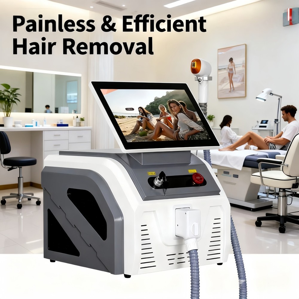 808 Diode Laser Hair Removal Machine 755 808 940 1064nm 10Bars Smooth Skin