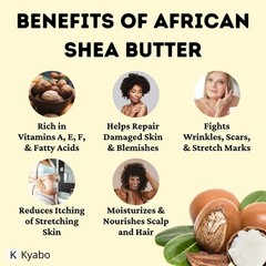 Kyabo New Pure African White Ivory Shea Butter 5Lbs 80 Ounce (Pack of 1)