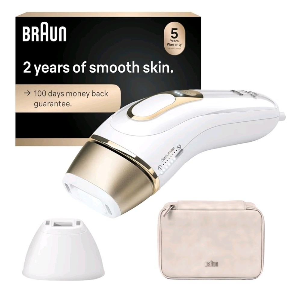 Braun Silk-expert Pro 5 IPL Hair Removal Device White Gold for Legs Arms Face