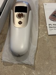 S3 IPL Hair Removal Device White Gold LCD Display Corded Electric for Body Face