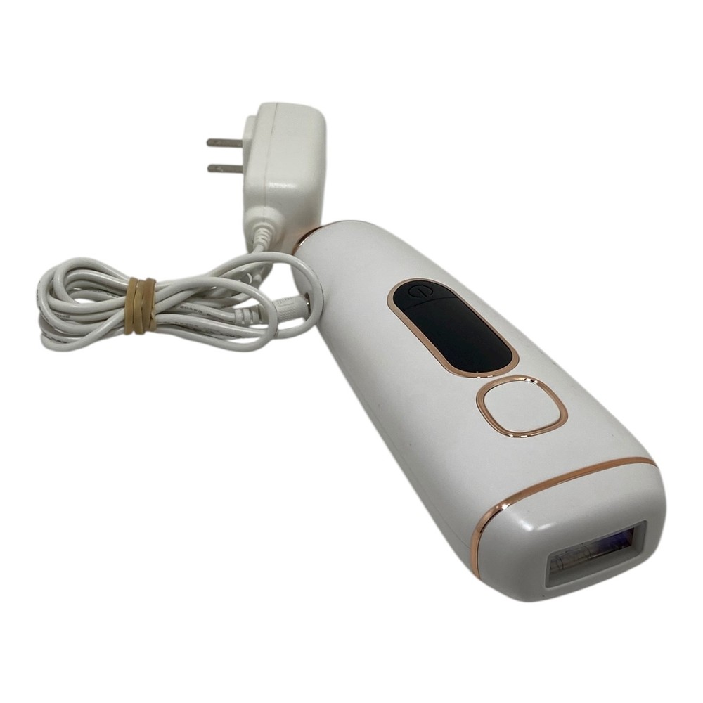 🍉 WHITE IPL 12V HAIR REMOVER HANDHELD RECHARGABLE LIGHT WITH CHARGER WORKS EUC