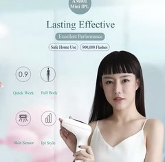 Laser IPL Hair Removal Device 900000 Flashes LCD Display 8 Settings White