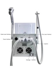 2 in 1 808 Diode Laser Hair & Pico Tattoo Removal Machine Yag 755 808 940 1064NM