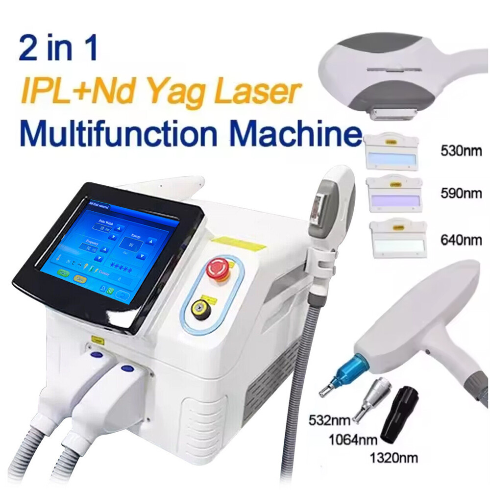 2in1 IPL OPT SHR Hair Removal ND Yag Laser Tattoo Removal Beauty Machine Spa
