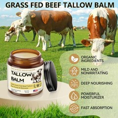 Veakoo Beef Tallow for Skin, Organic Whipped 3.2 Ounce (Pack of 1), 1 Pcs