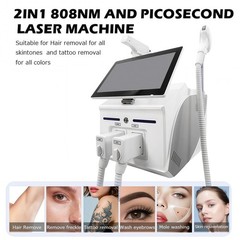 Professional 2 In 1 Diode Laser Hair Removal Machine Picosecond Tattoo Removal