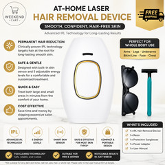 IPL Laser Hair Removal for Women and Men,999999 Flashes at-Home Hair Removal Dev