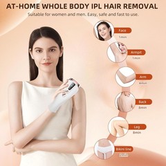 Home Ice Cooling IPL Laser Hair Removal Device for Body, Bikini, Armpit, Face