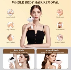 LIVGLO 3-in-1 IPL Hair Removal Device, Ice Cooling Laser Hair Remover with HR