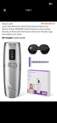 LIJAI Ai06 IPL Hair Removal Device 999,999 Flashes Silver w/ Sunglasses