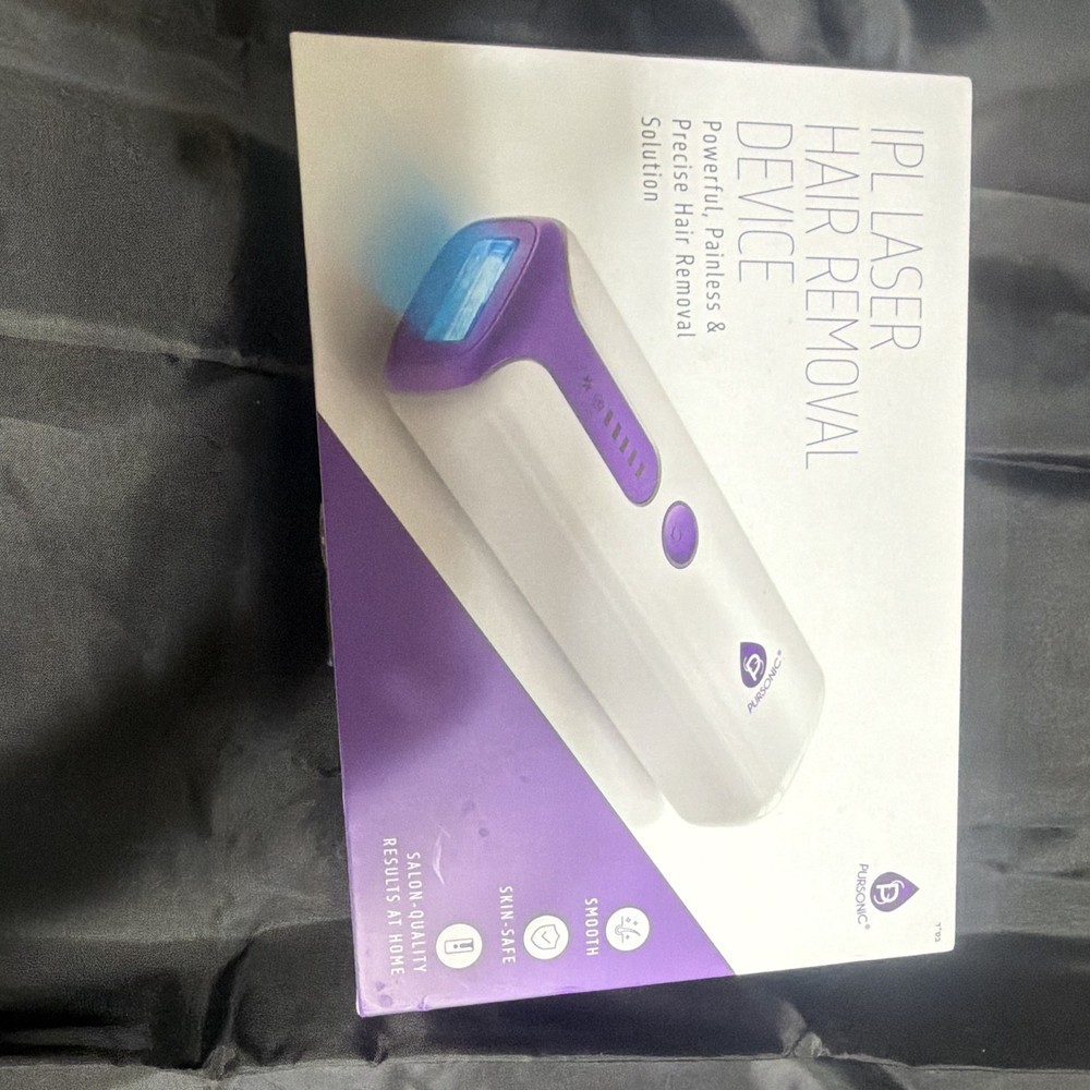 Pursonic IPL Hair Removal Device for Hair Removal, White/Purple
