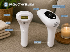 IPL Laser Hair Removal Device 900000 Flashes Ice Cooling 8 Level Epilator