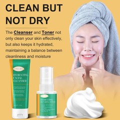 Lifting & Firming Anti-Aging Skin Care Set Kit for Women Travel Size, Green