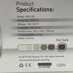 VISS IPL Hair Removal System (Intense Pulsed Light) Skin Rejuvenation