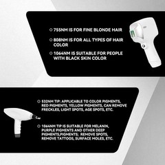 2in1 808nm Diode Laser Hair Removal Epilation Nd Yag Laser Tattoo Remover Machin