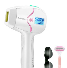 EDOUSIN Laser Hair Permanent Remover Device-2 Flash Mode White D-1130