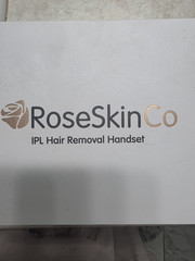 RoseSkinCo IPL Hair Removal Handset Kit w/ Power Adapter & Guide Pink Corded