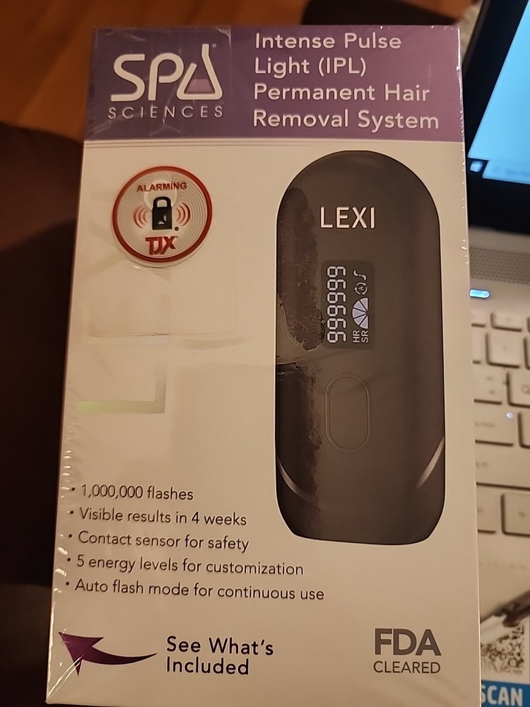 NEW Spa Sciences LEXI: FDA Cleared IPL Hair Removal System w/ 1,000,000 Flashes