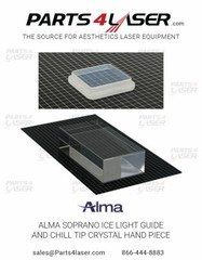 ALMA SOPRANO ICE HAND PIECE LIGHT GUIDE CRYSTAL AND CHILL TIP LENS [set of 2]