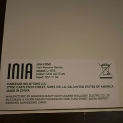 INIA D-1198 Hair Removal Device Raw Cotton with Goggles & Adapter