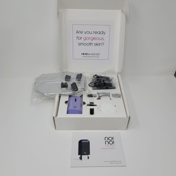 No!No! MICRO On The Go Hair Removal Device Lilac Kit NEW Accessories Included