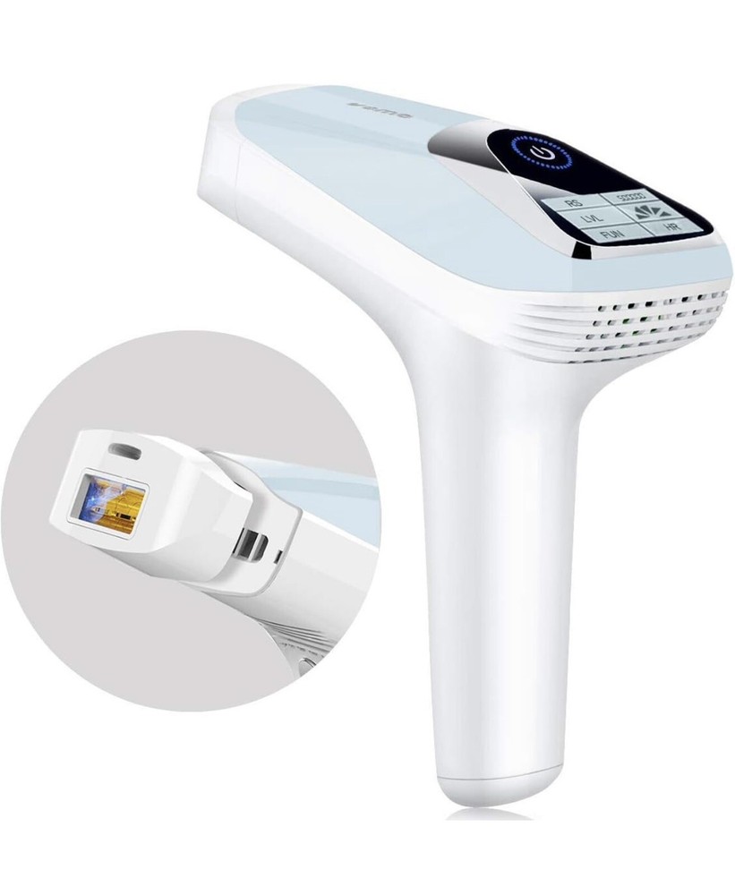 VEME IPL Painless, Permanent Hair Removal Device, 5 Energy Levels, Blue & White