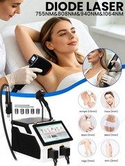 New 2-in-1 Diode Laser Hair Removal 4-Wave 10 Bars & Pico Tattoo Removal Machine