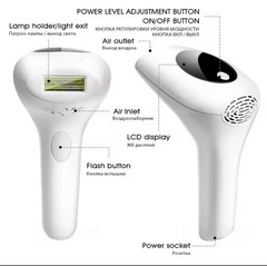 Laser IPL Hair Removal Device 900000 Flashes LCD Display 8 Settings White