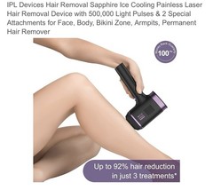 Veme IPL Hair Removal Device 500000 Flashes Sapphire Ice Cooling 2 Heads
