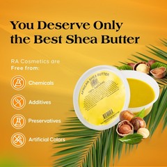RA Cosmetic’s 100% Natural Unrefined Yellow Shea 16 Ounce (Pack of 1),