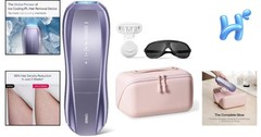Complete Home Hair Removal Kit: Air 10 IPL Device with Luxe Case & Accessories