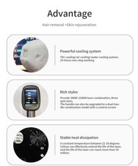 Painless 755 1064 810nm Diode Laser Ice Permanent Hair Removal Beauty Machine