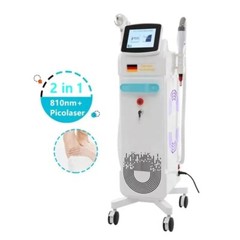 755nm+808nm+1064nm 2IN1 Diode Laser Hair Tattoo Removal Pico Yag Laser Machine