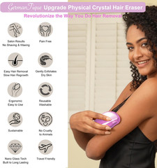 Crystal Hair Eraser,Natural Crystal Hair Remover,Reusable Painless Nano Glass Ha