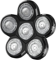 Kibiy Head Shavers Replacement Blades 6 Blades Head Shaver For Bald Men