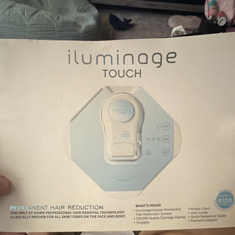 iluminage Touch elos Quartz IPL Hair Removal Device w/ Sunglasses