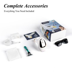 At-Home Painless IPL Hair Removal Device for Face, Legs, Bikini Line – 9 Levels