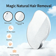 2PCS Crystal Hair Eraser for Women Reusable Hair Remover Stone, Crystal Hair Rem