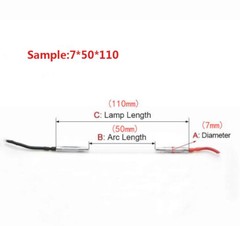 IPL SHR OPT Xenon Light Lamp OD7 OD9 Glass Length 130mm 140mm 245mm 250mm USA US