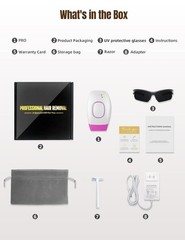 ELTENA IPL Hair Removal Device Kit, Adjustable Speeds, UV Glasses, Razor