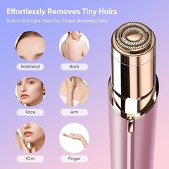 Facial Hair Removal for Women, Painless Facial Hair Remover 2 Replacement Heads