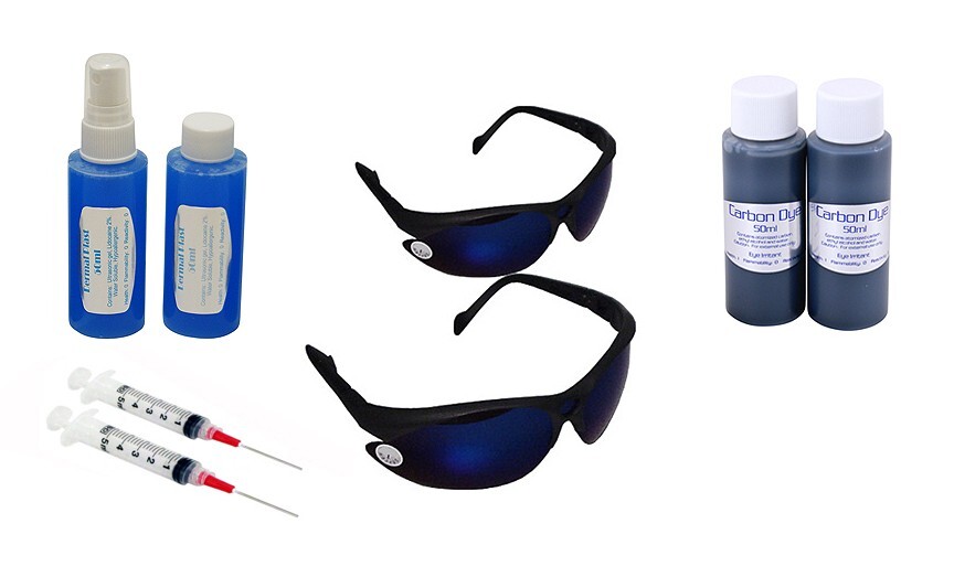 Carbon Dye, Dermal Plast, Laser Eyewear for SDL & DM Avance Beauty Kits.